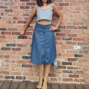 Eileen Fisher Denim A Line Skirt